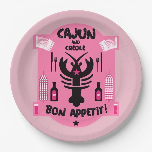 Cajun en Creole Cooks Papieren Bordje (Voorkant)