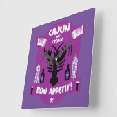 Cajun en Creole Cooks Vierkante Klok (Hoek)