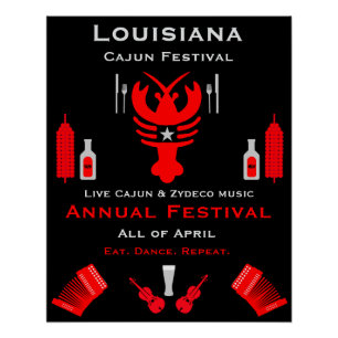 Cajun- en Creolefestival evenementpromotie Perfect Poster