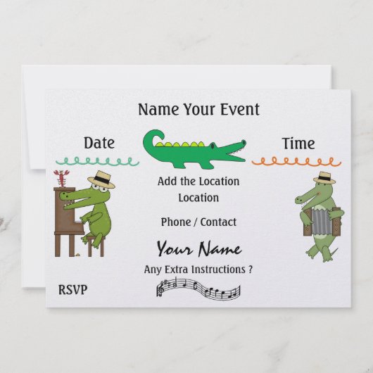 Cajun - Fais Do Do - Feest Kaart (Achterkant)