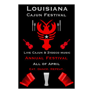 Cajun Festival Promotie Perfect Poster