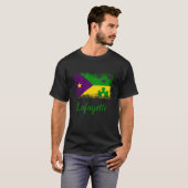 Cajun Flag Mardi Gras Louisiana Custom City T-shirt (Voorkant volledig)