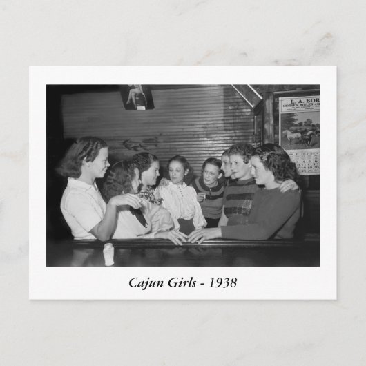 Cajun Girls, 1938 Briefkaart (Voorkant)