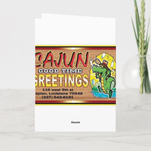 Cajun Good Time Greetings Kaart (Achterkant)