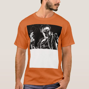 Cajun held ecopop kunst in stripstijl ontwerp TShi T-shirt