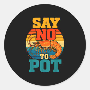 Cajun humor zeevruchtenliefhebber kook garnalen ronde sticker