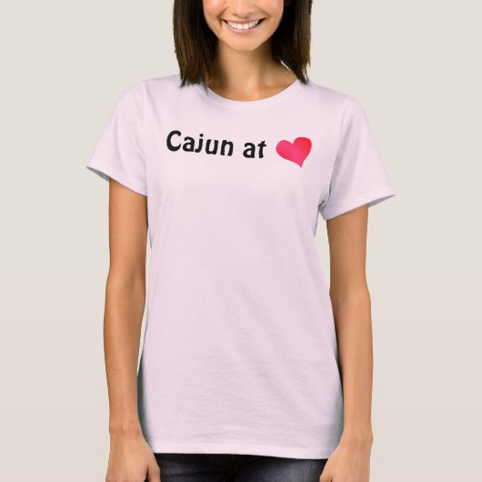 Cajun in hart en nieren t-shirt (Voorkant)