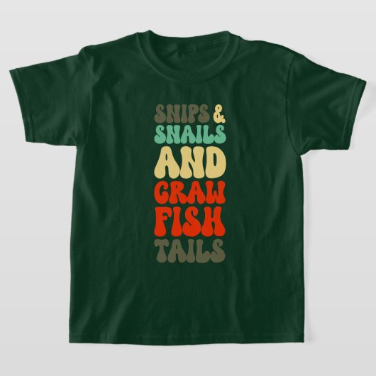 Cajun jongens gemaakt van snips slakken rivierkree t-shirt (Laagn)