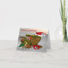 Cajun Kerst door bayou Kerstkaarten Kaart