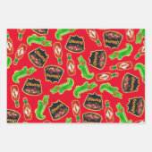 Cajun Kerstkoekje Inpakpapier Vel (Voorkant 3)