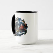Cajun Kerstman Santa Alligator Kano Mok (Voorkant links)