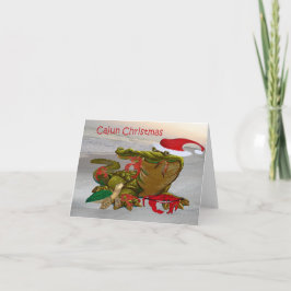 Cajun Kerstmis bij de bayou alligator en vrienden Kaart