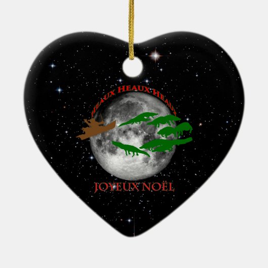 Cajun Kerstmis Keramisch Ornament (Achterkant)