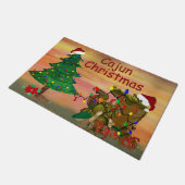 Cajun Kerstmis op de bayou Deurmat (Schuin)