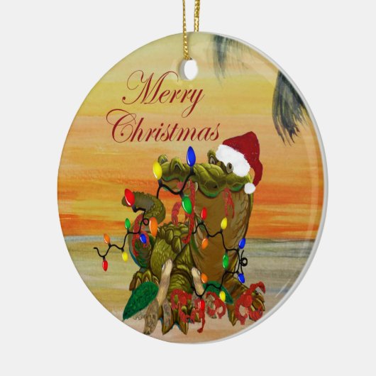 Cajun Kerstmis op de bayou Holiday onderzetters. Keramisch Ornament (Links)