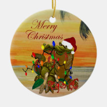 Cajun Kerstmis op de bayou Kerstmis onderzetters.