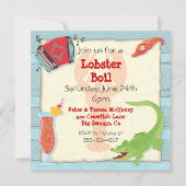 Cajun kreeft Boil Party uitnodiging (Voorkant)