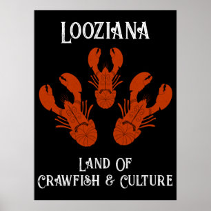 Cajun Louisiana-Crawfish Creole Poster