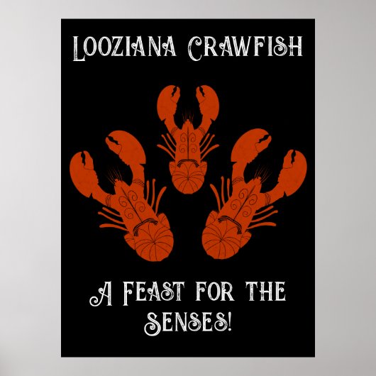 Cajun Louisiana-Crawfish Feest Poster (Voorkant)