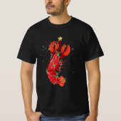 Cajun Louisiana Kerstmis Merry Crabmas X-Mas Licht T-shirt (Voorkant)