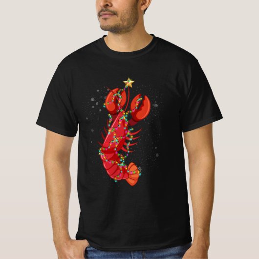Cajun Louisiana Kerstmis Merry Crabmas X-Mas Licht T-shirt (Voorkant)
