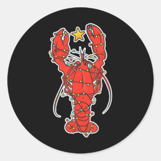 Cajun Louisiana Kerstmis Merry Crabmas X-Mas Ronde Sticker