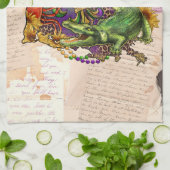 Cajun Louisiana Map Crawfish en Alligator Theedoek (Gevouwen)