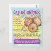 Cajun Onions Recipe Briefkaart (Voorkant / Achterkant)