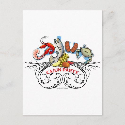 Cajun-Party-WLG-20110531 Uitnodiging Briefkaart (Voorkant)