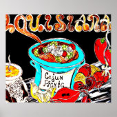 CAJUN PICNIC ART POSTER (Voorkant)