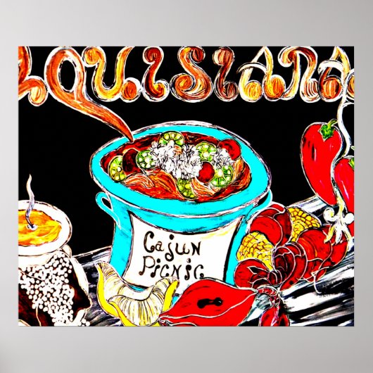 CAJUN PICNIC ART POSTER (Voorkant)