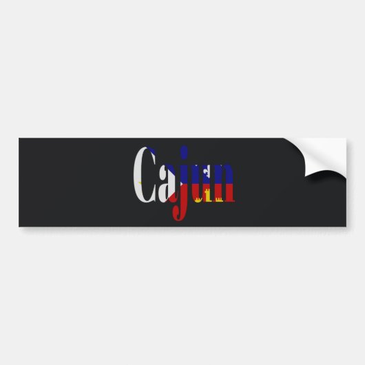 Cajun Pride Acadian Flag Louisiana Bumpersticker (Voorkant)