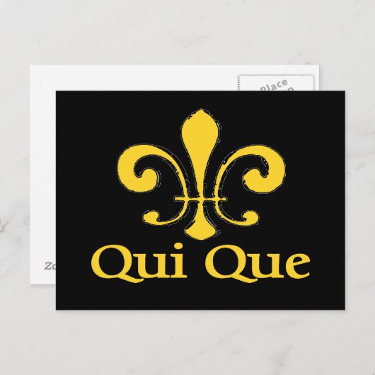 Cajun Qui Que Briefkaart (Voorkant / Achterkant)