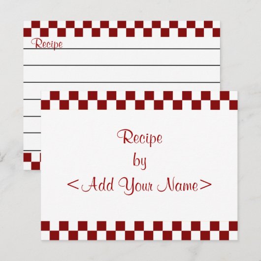 Cajun Recipe Kaarten 4 x 6 (Voorkant / Achterkant)