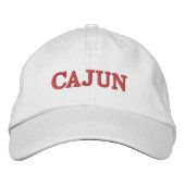 Cajun rood op wit geborduurde pet (Voorkant)
