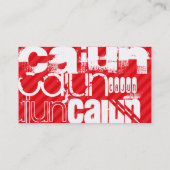 Cajun; Roodrode strepen Visitekaartje (Achterkant)