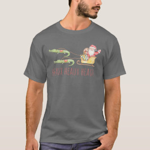Cajun Santa Alligator Heaux Heaux Kerstaux T-shirt