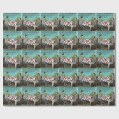 Cajun Schaken Grappige Cartoon Cadeaupapier (Vlak)