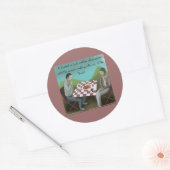 Cajun Schaken Grappige Cartoon Ronde Sticker (Envelop)