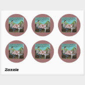 Cajun Schaken Grappige Cartoon Ronde Sticker (Vel)
