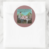 Cajun Schaken Grappige Cartoon Ronde Sticker (Tas)