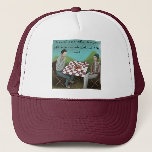 Cajun Schaken Grappige Cartoon Trucker Pet (Voorkant)