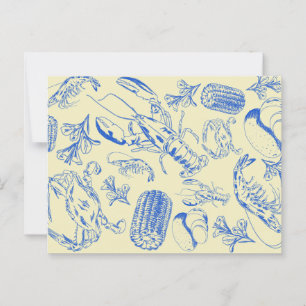 Cajun Seafood Boil – Southern Coastal Food Postcar Briefkaart