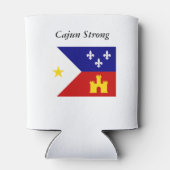 Cajun Sterke en Trotse Acadische Vlag Kan Coozie (Achterkant)