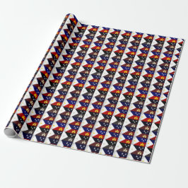 Cajun Theme Acadian Flag Wrapping Paper Cadeaupapier