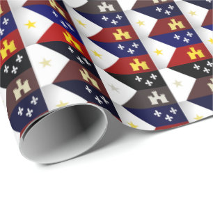 Cajun Theme Acadian Flag Wrapping Paper Cadeaupapier