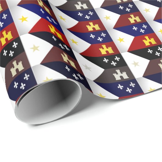 Cajun Theme Acadian Flag Wrapping Paper Cadeaupapier (Rol Hoek)
