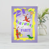 Cajun Thmed 21st Birthday Party Invitation Kaart (Staand voorkant)