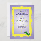 Cajun Thmed 21st Birthday Party Invitation Kaart (Achterkant)