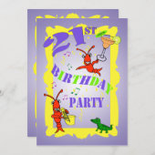 Cajun Thmed 21st Birthday Party Invitation Kaart (Voorkant / Achterkant)